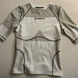 Maniere De Voir Cream and White Top